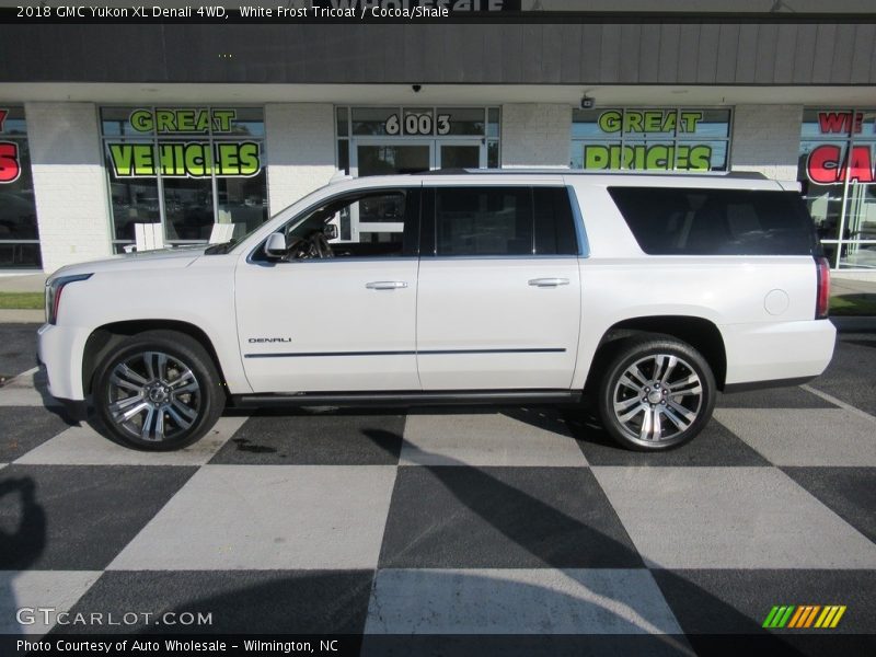 White Frost Tricoat / Cocoa/Shale 2018 GMC Yukon XL Denali 4WD