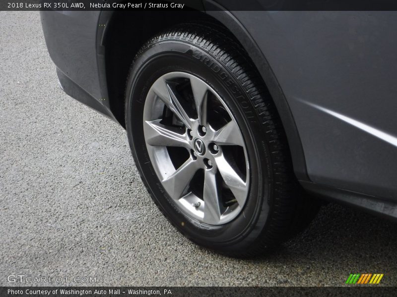 Nebula Gray Pearl / Stratus Gray 2018 Lexus RX 350L AWD