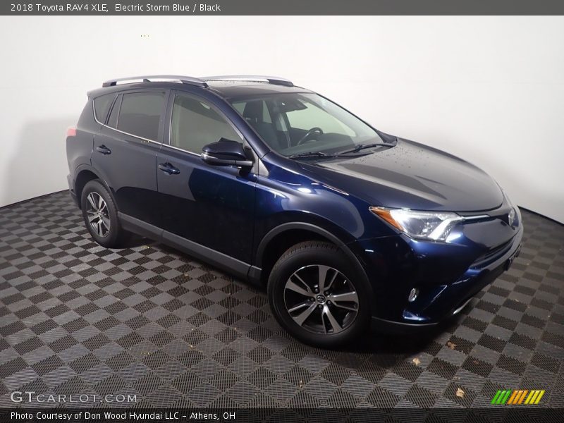 Electric Storm Blue / Black 2018 Toyota RAV4 XLE