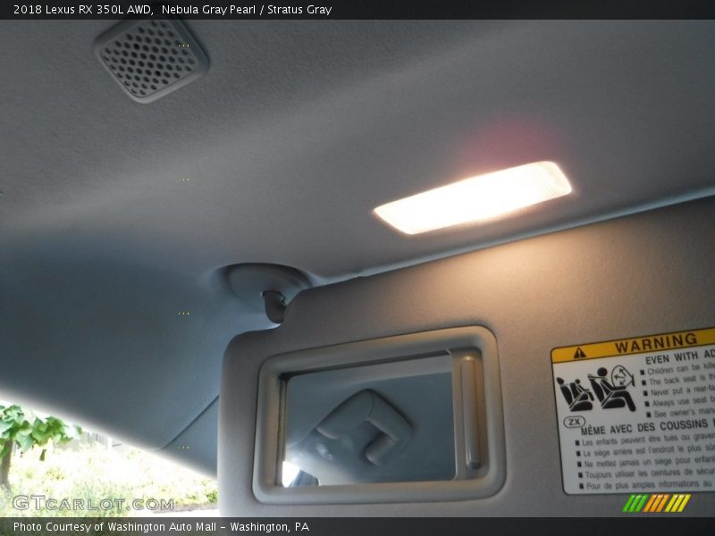 Nebula Gray Pearl / Stratus Gray 2018 Lexus RX 350L AWD