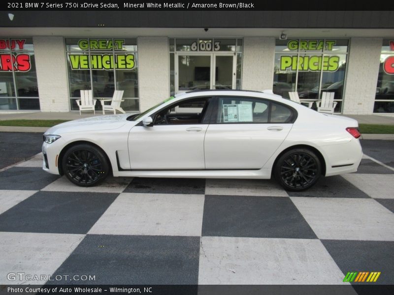 Mineral White Metallic / Amarone Brown/Black 2021 BMW 7 Series 750i xDrive Sedan
