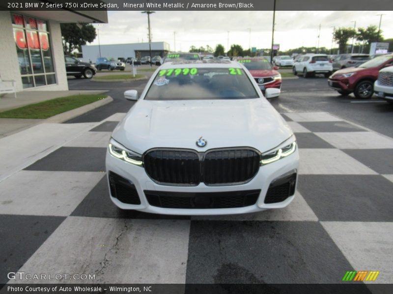 Mineral White Metallic / Amarone Brown/Black 2021 BMW 7 Series 750i xDrive Sedan