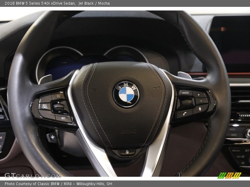 Jet Black / Mocha 2018 BMW 5 Series 540i xDrive Sedan