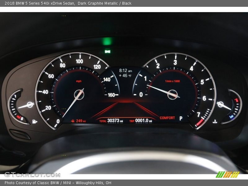 Dark Graphite Metallic / Black 2018 BMW 5 Series 540i xDrive Sedan