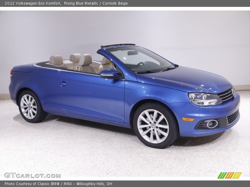 Rising Blue Metallic / Cornsilk Beige 2012 Volkswagen Eos Komfort