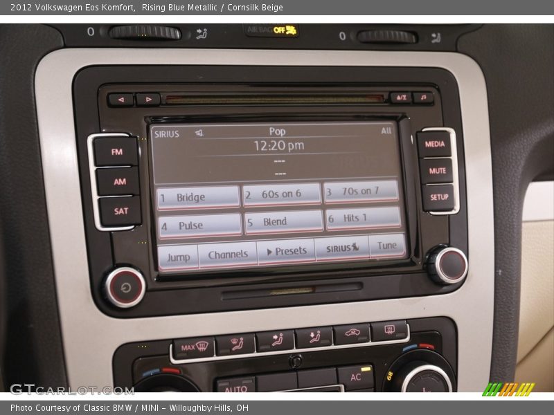 Rising Blue Metallic / Cornsilk Beige 2012 Volkswagen Eos Komfort