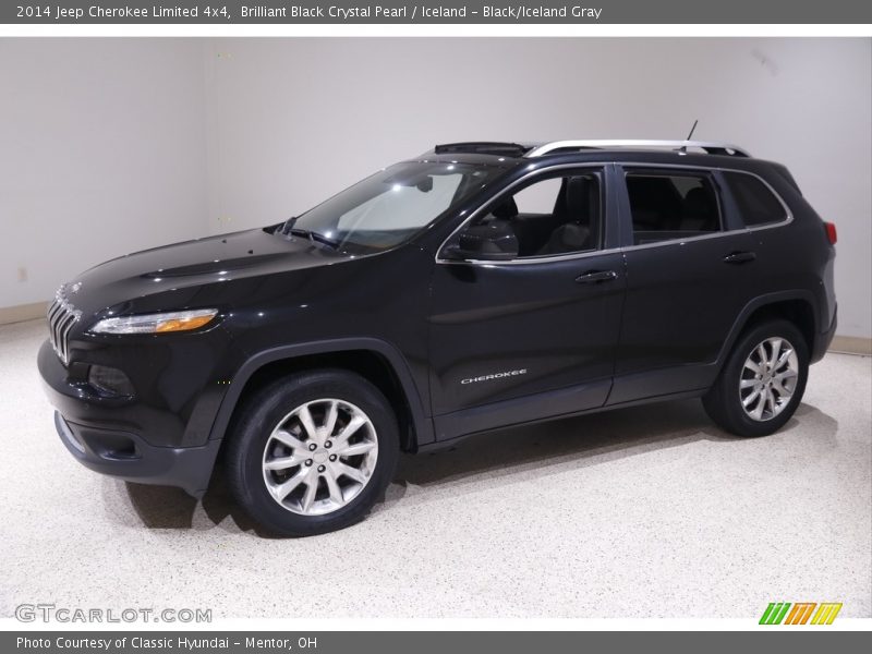 Brilliant Black Crystal Pearl / Iceland - Black/Iceland Gray 2014 Jeep Cherokee Limited 4x4