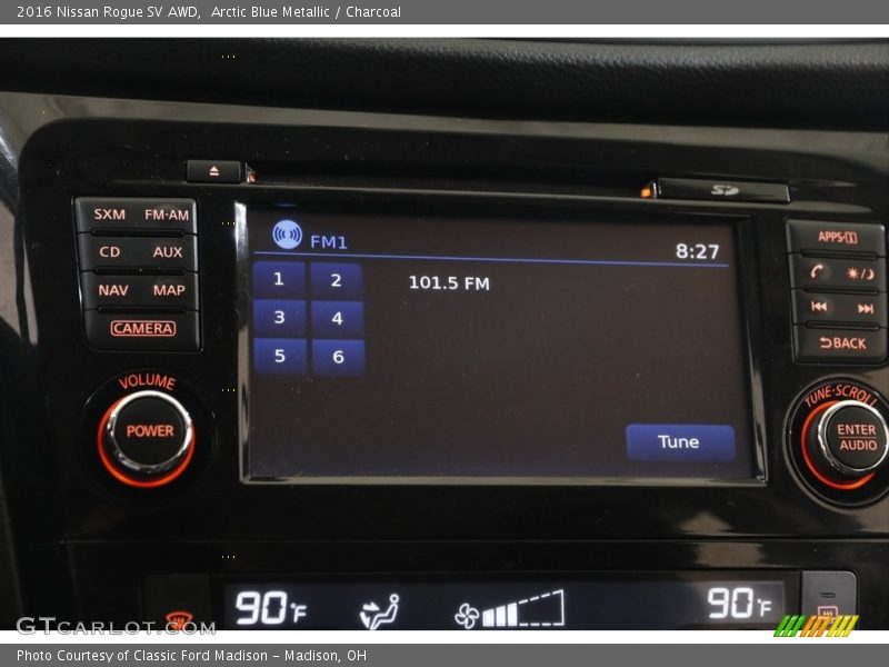 Arctic Blue Metallic / Charcoal 2016 Nissan Rogue SV AWD