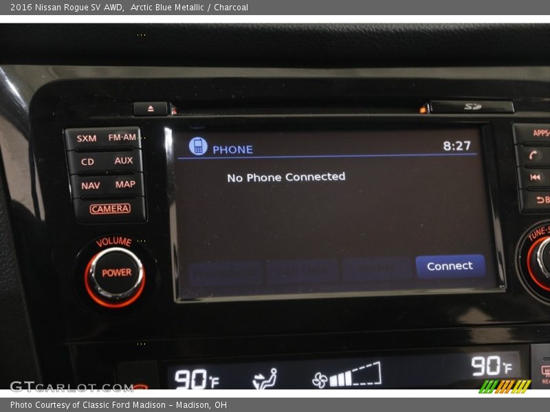 Arctic Blue Metallic / Charcoal 2016 Nissan Rogue SV AWD