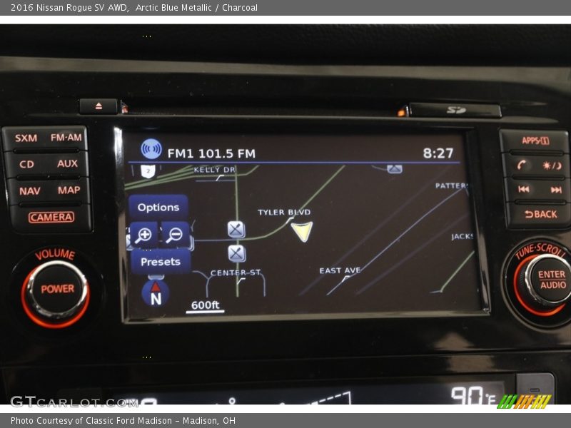 Arctic Blue Metallic / Charcoal 2016 Nissan Rogue SV AWD