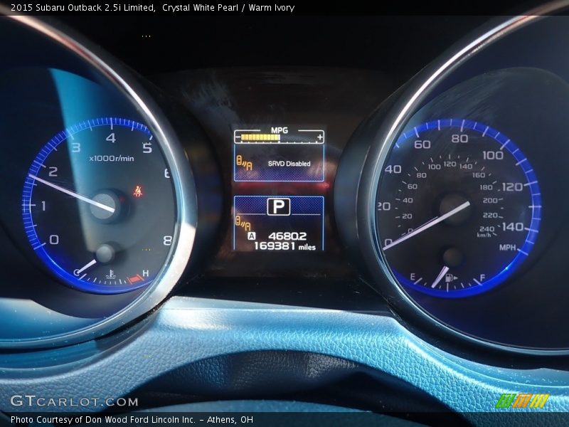 2015 Outback 2.5i Limited 2.5i Limited Gauges