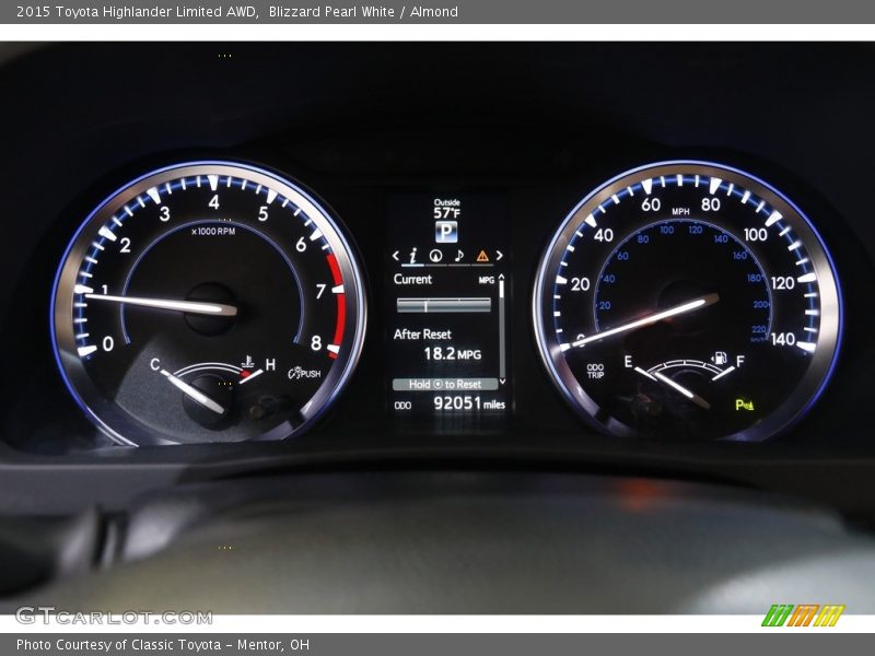 Blizzard Pearl White / Almond 2015 Toyota Highlander Limited AWD
