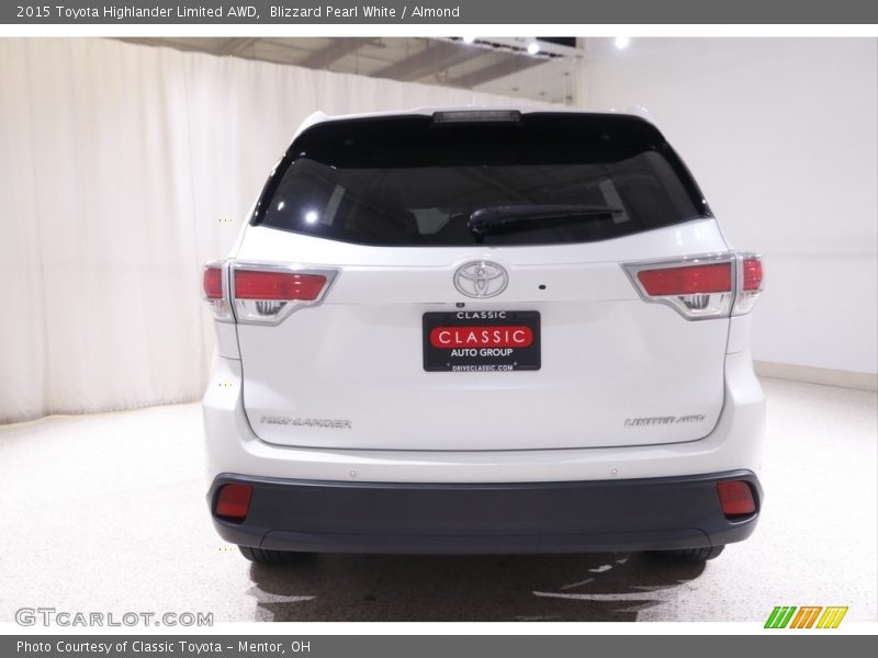 Blizzard Pearl White / Almond 2015 Toyota Highlander Limited AWD