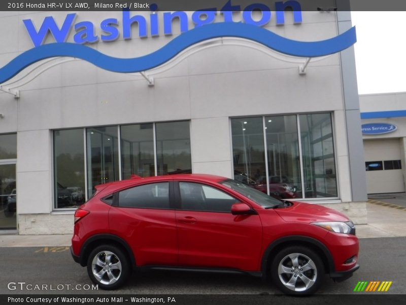 Milano Red / Black 2016 Honda HR-V LX AWD