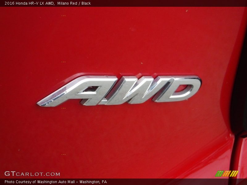 Milano Red / Black 2016 Honda HR-V LX AWD
