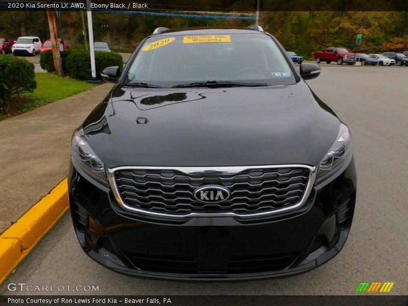Ebony Black / Black 2020 Kia Sorento LX AWD