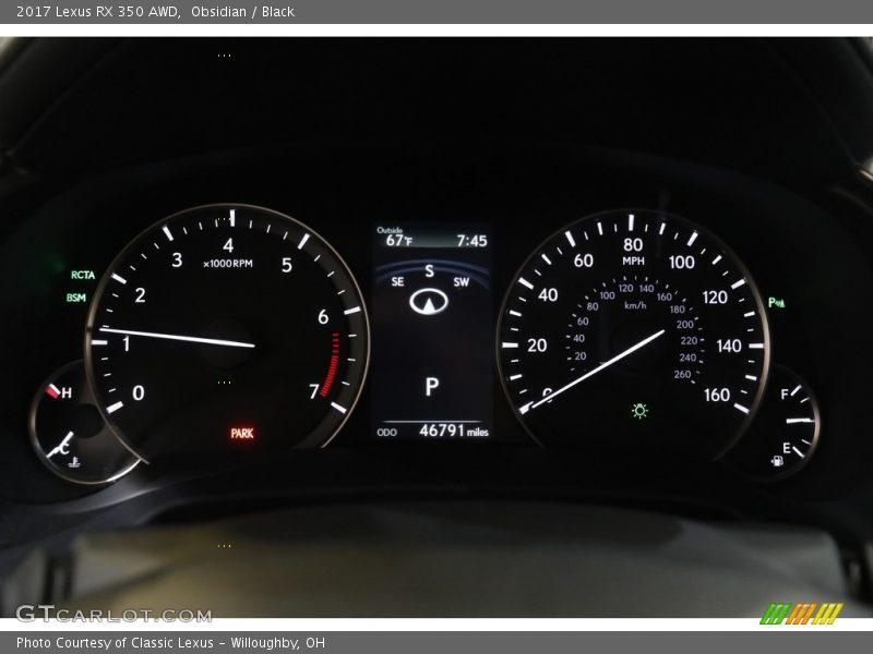 Obsidian / Black 2017 Lexus RX 350 AWD