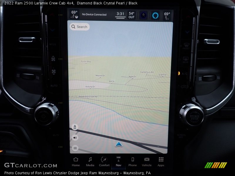 Navigation of 2022 2500 Laramie Crew Cab 4x4