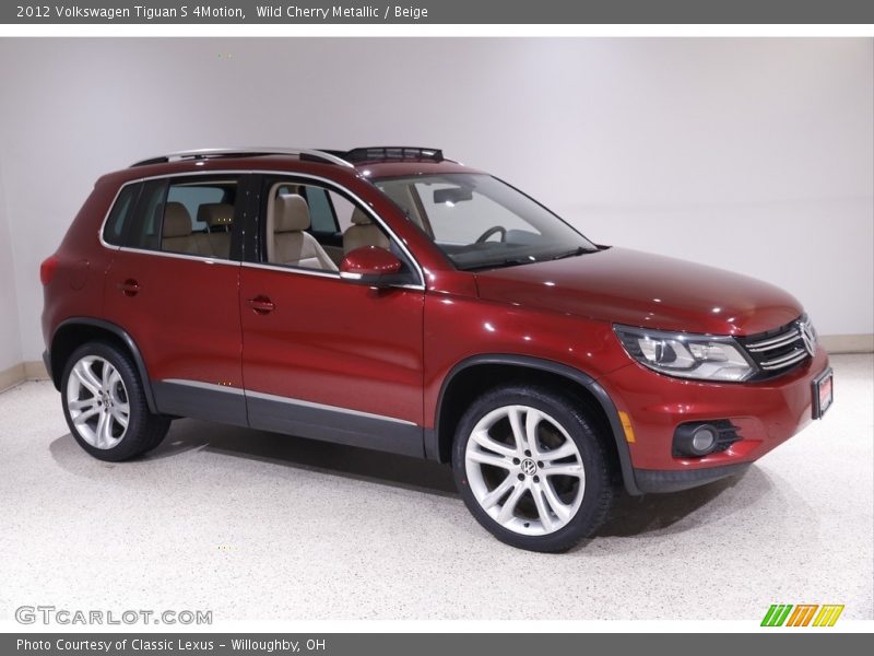 Wild Cherry Metallic / Beige 2012 Volkswagen Tiguan S 4Motion