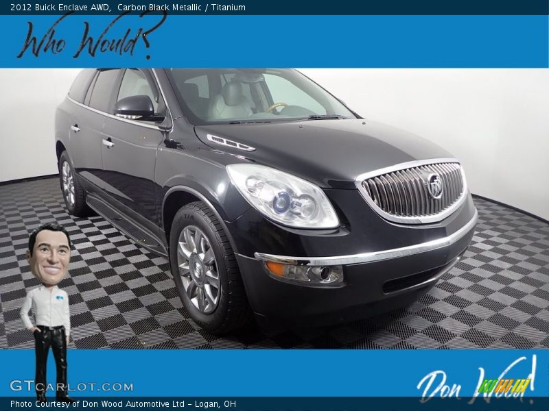 Carbon Black Metallic / Titanium 2012 Buick Enclave AWD