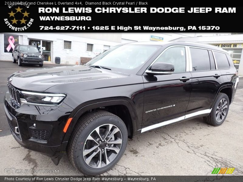 Diamond Black Crystal Pearl / Black 2021 Jeep Grand Cherokee L Overland 4x4