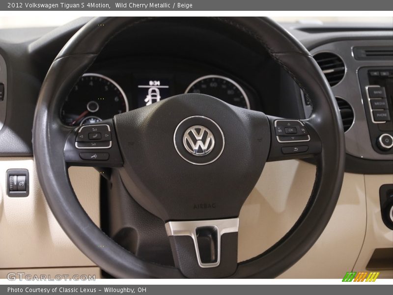 Wild Cherry Metallic / Beige 2012 Volkswagen Tiguan S 4Motion