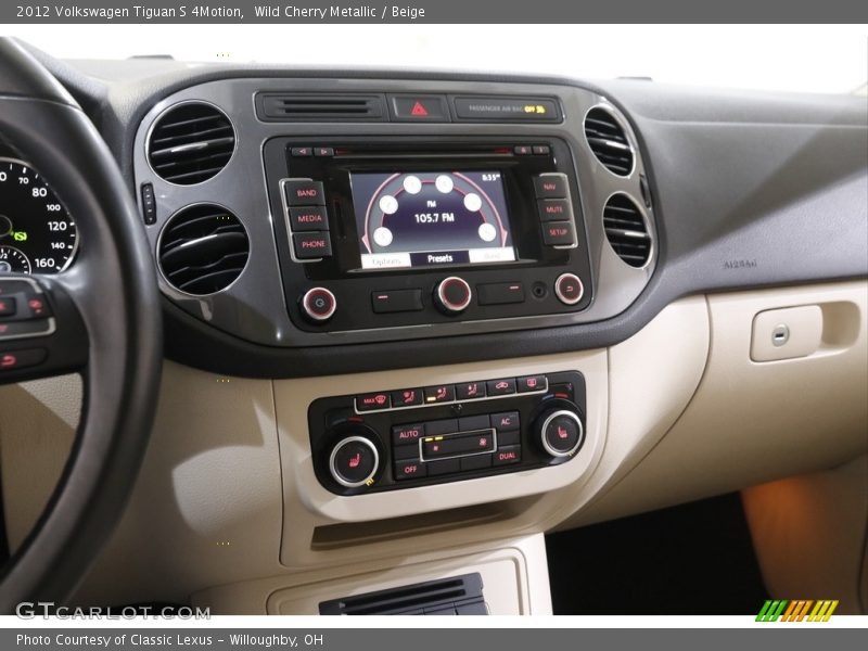 Wild Cherry Metallic / Beige 2012 Volkswagen Tiguan S 4Motion