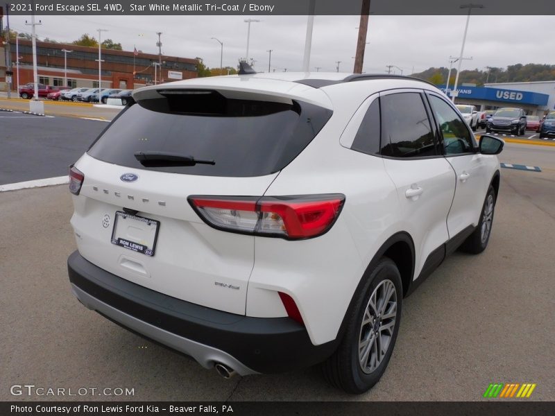 Star White Metallic Tri-Coat / Ebony 2021 Ford Escape SEL 4WD