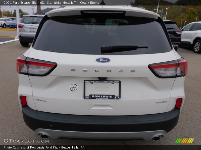 Star White Metallic Tri-Coat / Ebony 2021 Ford Escape SEL 4WD