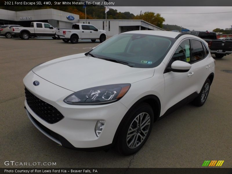 Star White Metallic Tri-Coat / Ebony 2021 Ford Escape SEL 4WD
