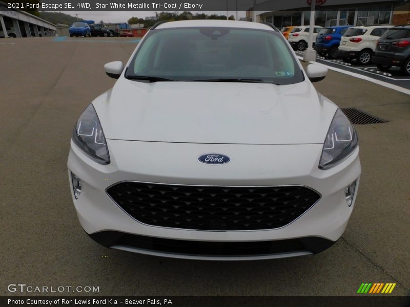 Star White Metallic Tri-Coat / Ebony 2021 Ford Escape SEL 4WD