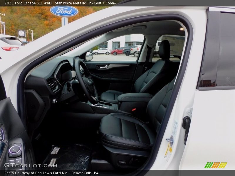 Star White Metallic Tri-Coat / Ebony 2021 Ford Escape SEL 4WD