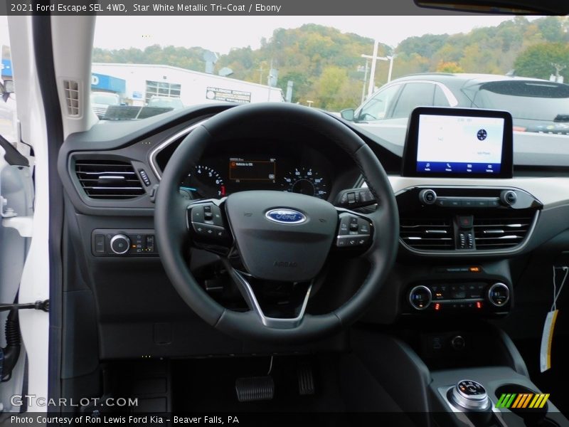Star White Metallic Tri-Coat / Ebony 2021 Ford Escape SEL 4WD