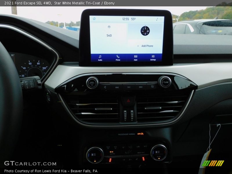 Star White Metallic Tri-Coat / Ebony 2021 Ford Escape SEL 4WD