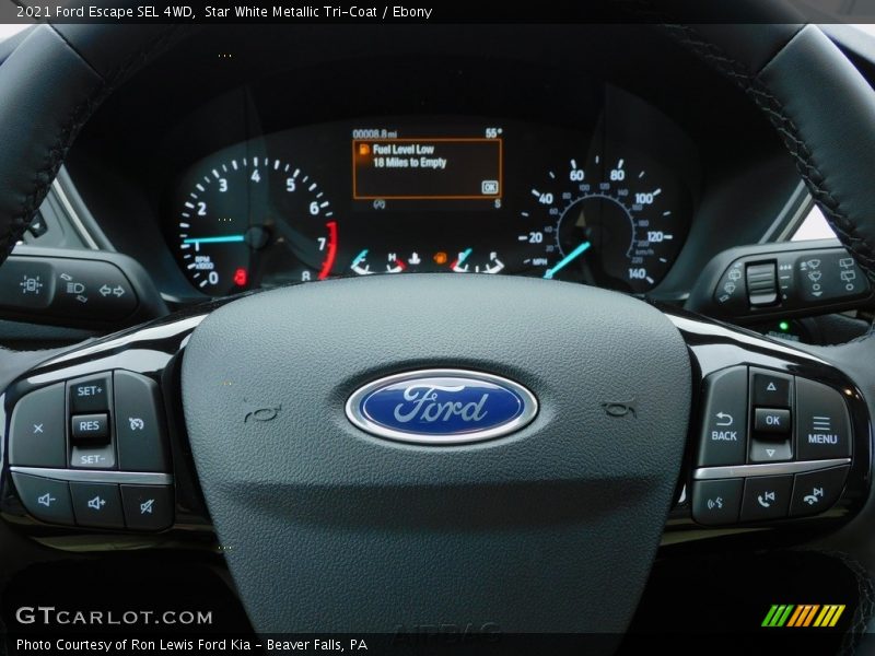 Star White Metallic Tri-Coat / Ebony 2021 Ford Escape SEL 4WD