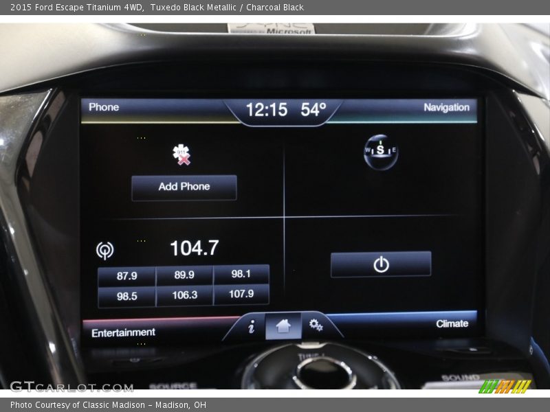 Tuxedo Black Metallic / Charcoal Black 2015 Ford Escape Titanium 4WD