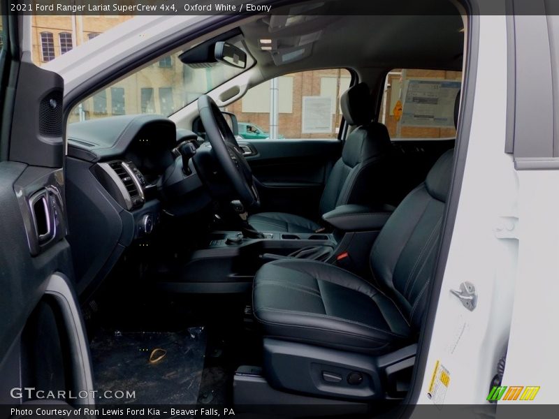 Front Seat of 2021 Ranger Lariat SuperCrew 4x4
