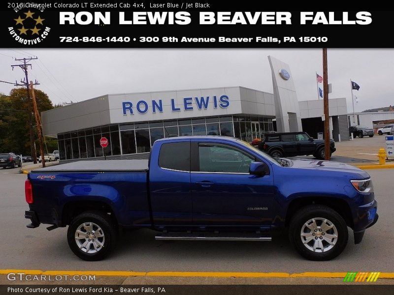 Laser Blue / Jet Black 2016 Chevrolet Colorado LT Extended Cab 4x4