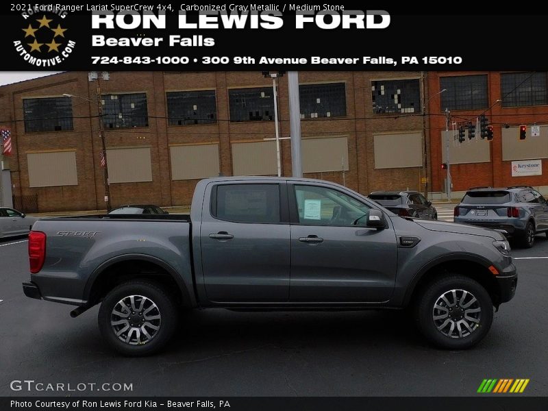 Carbonized Gray Metallic / Medium Stone 2021 Ford Ranger Lariat SuperCrew 4x4