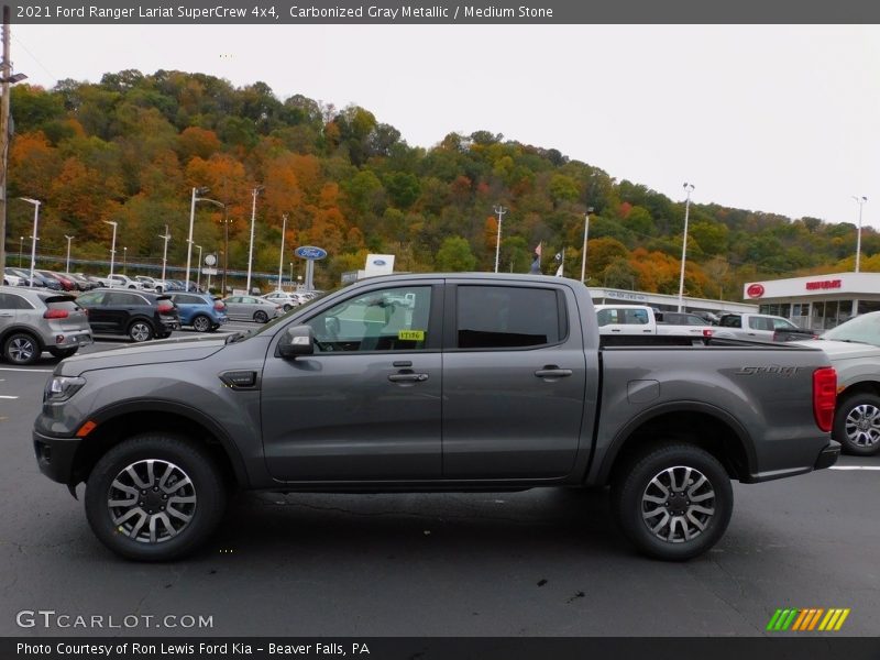 Carbonized Gray Metallic / Medium Stone 2021 Ford Ranger Lariat SuperCrew 4x4