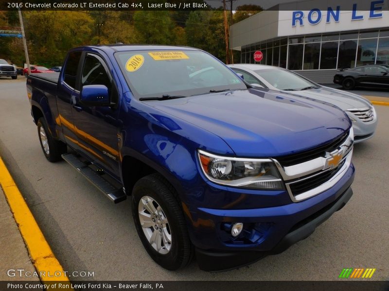 Laser Blue / Jet Black 2016 Chevrolet Colorado LT Extended Cab 4x4