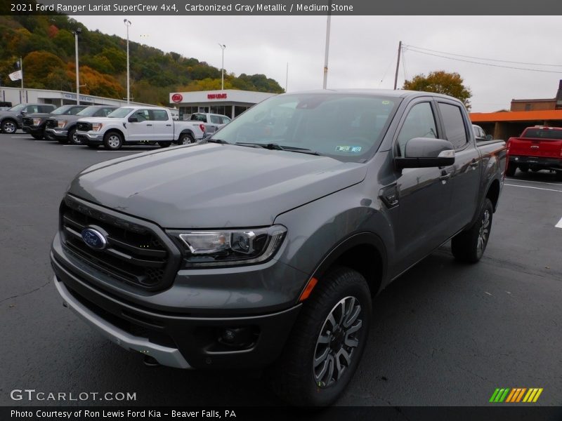 Carbonized Gray Metallic / Medium Stone 2021 Ford Ranger Lariat SuperCrew 4x4