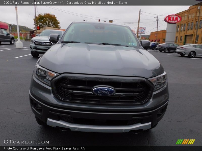 Carbonized Gray Metallic / Medium Stone 2021 Ford Ranger Lariat SuperCrew 4x4