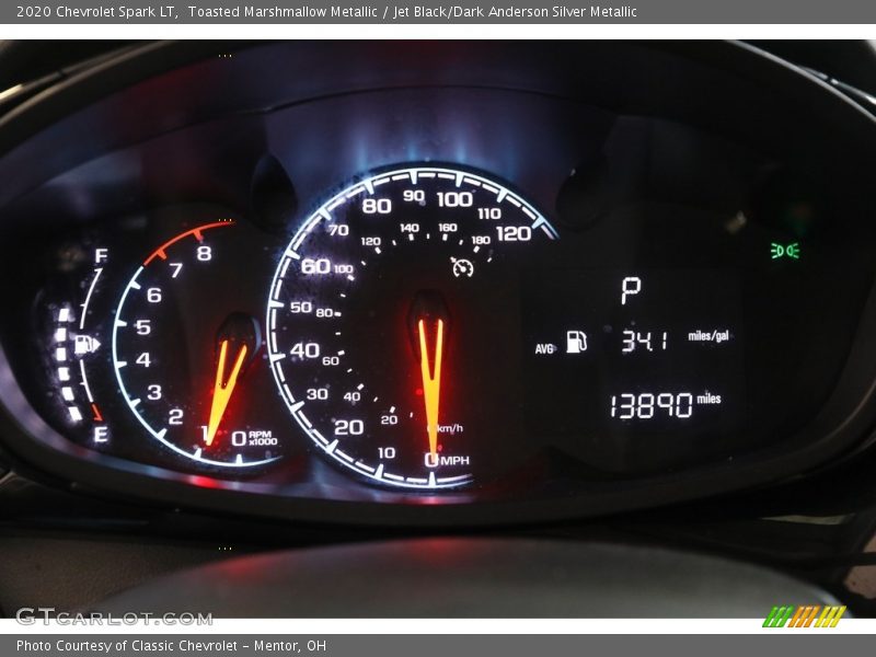 Toasted Marshmallow Metallic / Jet Black/Dark Anderson Silver Metallic 2020 Chevrolet Spark LT