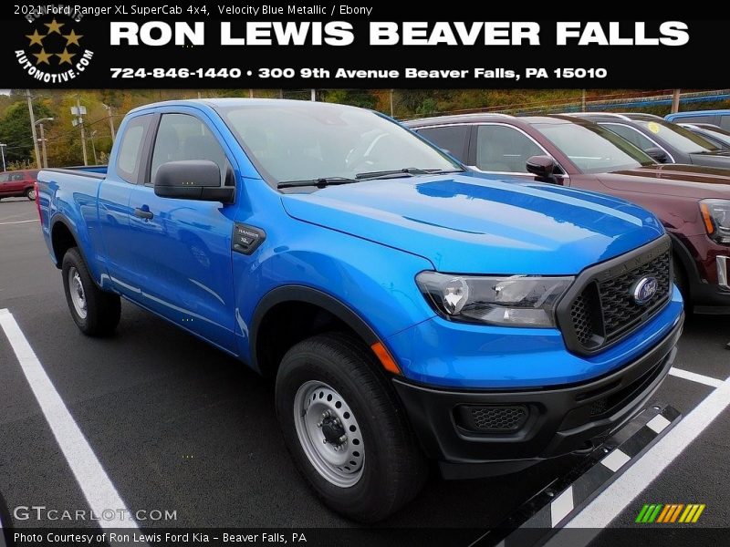 Velocity Blue Metallic / Ebony 2021 Ford Ranger XL SuperCab 4x4