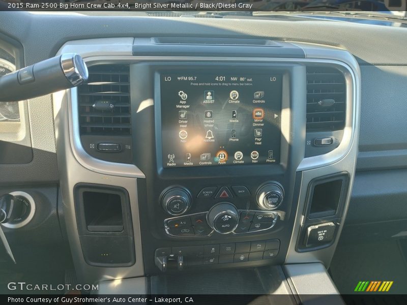 Bright Silver Metallic / Black/Diesel Gray 2015 Ram 2500 Big Horn Crew Cab 4x4