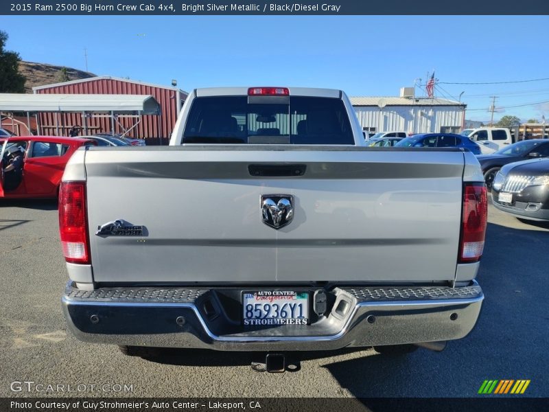 Bright Silver Metallic / Black/Diesel Gray 2015 Ram 2500 Big Horn Crew Cab 4x4