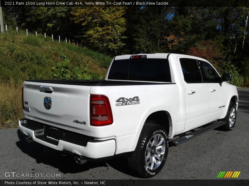 Ivory White Tri-Coat Pearl / Black/New Saddle 2021 Ram 1500 Long Horn Crew Cab 4x4