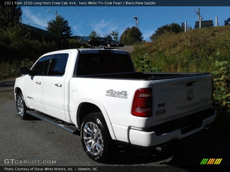 Ivory White Tri-Coat Pearl / Black/New Saddle 2021 Ram 1500 Long Horn Crew Cab 4x4