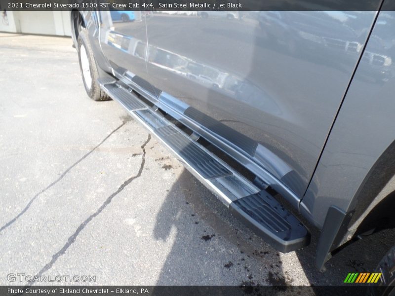 Satin Steel Metallic / Jet Black 2021 Chevrolet Silverado 1500 RST Crew Cab 4x4